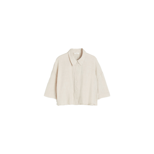 Oversized Leinenbluse